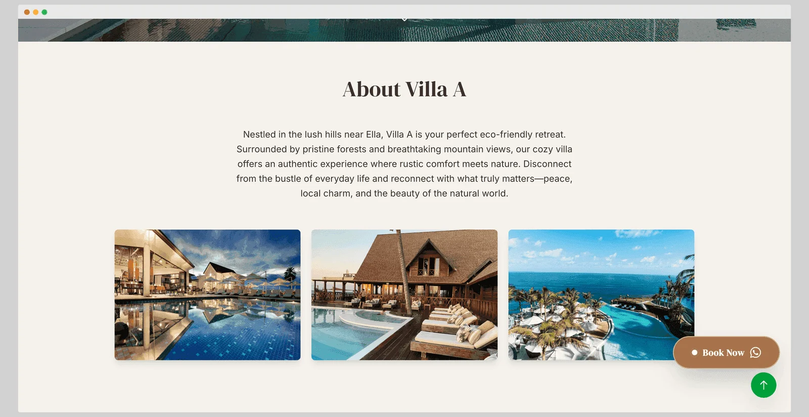 Villa A - Eco-Friendly Mountain Retreat Template preview 1