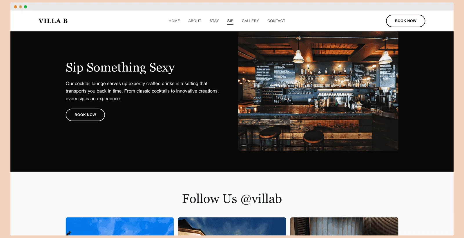 Villa B - Retro-Reimagined Boutique Hotel Template preview 3