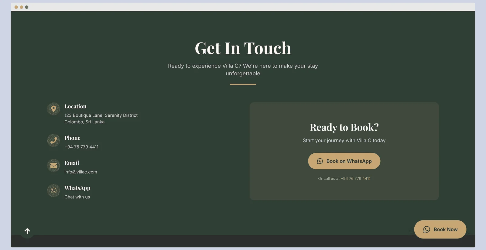 Villa C - Elegant Boutique Hotel Template preview 5