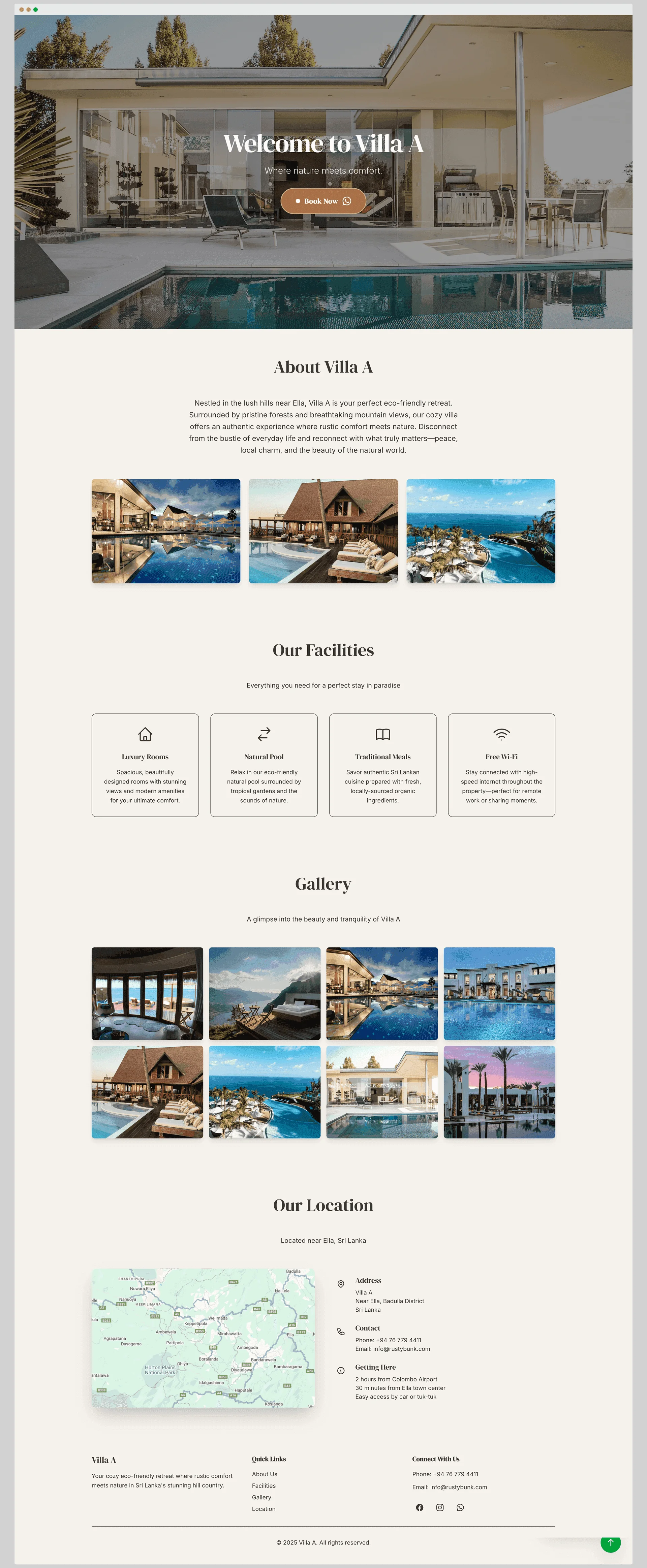 Villa A - Eco-Friendly Mountain Retreat Template preview