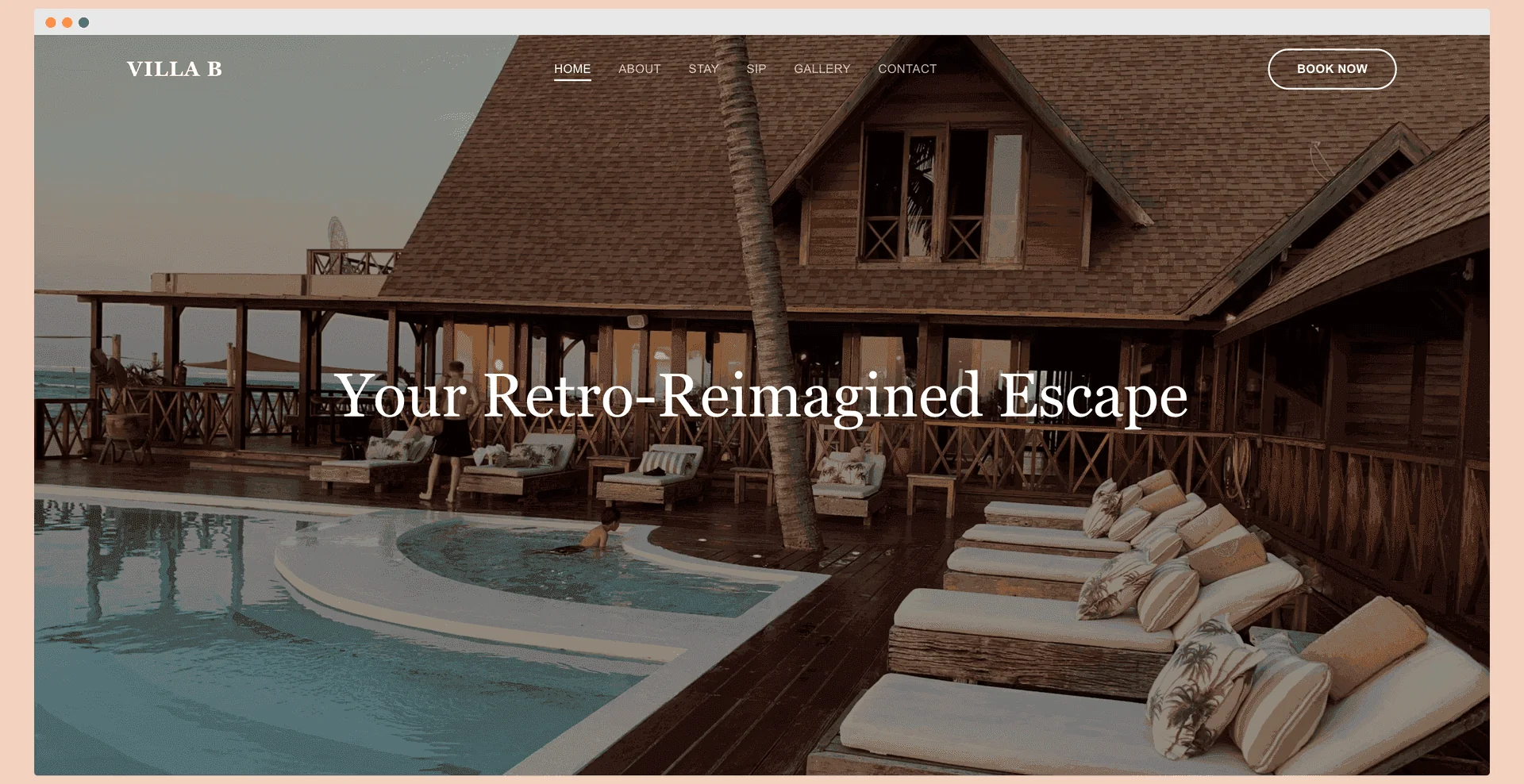 Villa B - Retro-Reimagined Boutique Hotel Template preview
