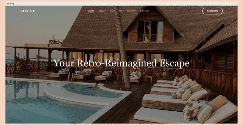 Villa B - Retro-Reimagined Boutique Hotel Template